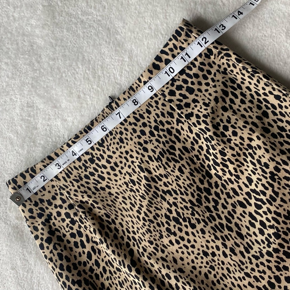 BRANDY MELVILLE Leopard Print Mini Skirt- FITS SIZE Small / Junior 3 - Picture 10 of 11